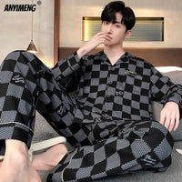 SaneShoppe - Men's Soft Poly Cotton Pyjamas in Big Sizes L - 4XL
