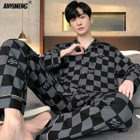 SaneShoppe - Men's Soft Poly Cotton Pyjamas in Big Sizes L - 4XL