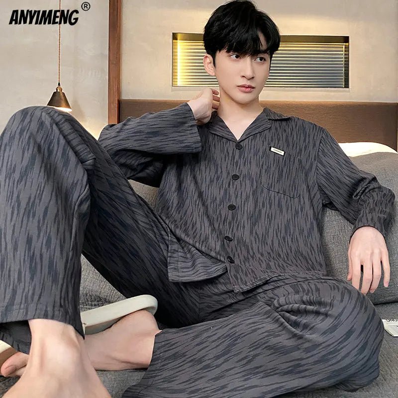 SaneShoppe - Men's Soft Poly Cotton Pyjamas in Big Sizes L - 4XL