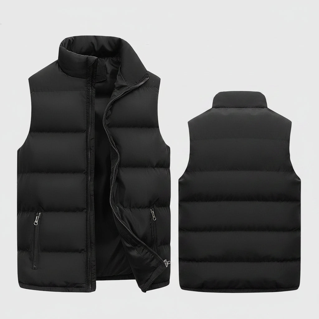 SaneShoppe - Mens Vest Jacket Warm Sleeveless Jackets Winter Waterproof Zipper Coat Autumn Stand - up Collar Casual Waistcoat Brand Clothing
