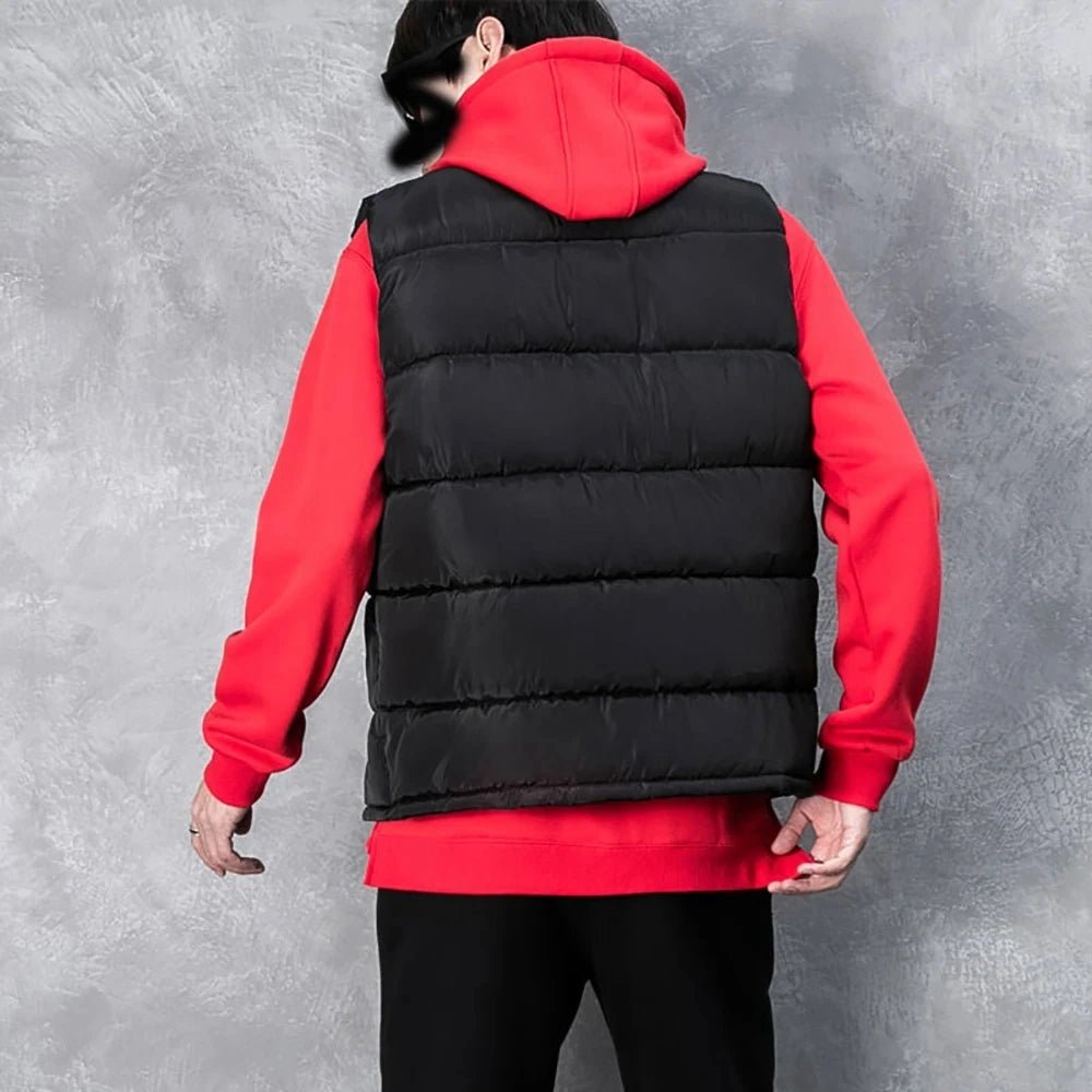 SaneShoppe - Mens Vest Jacket Warm Sleeveless Jackets Winter Waterproof Zipper Coat Autumn Stand - up Collar Casual Waistcoat Brand Clothing
