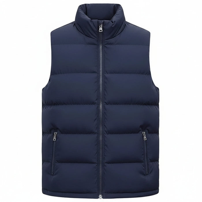 SaneShoppe - Mens Vest Jacket Warm Sleeveless Jackets Winter Waterproof Zipper Coat Autumn Stand - up Collar Casual Waistcoat Brand Clothing