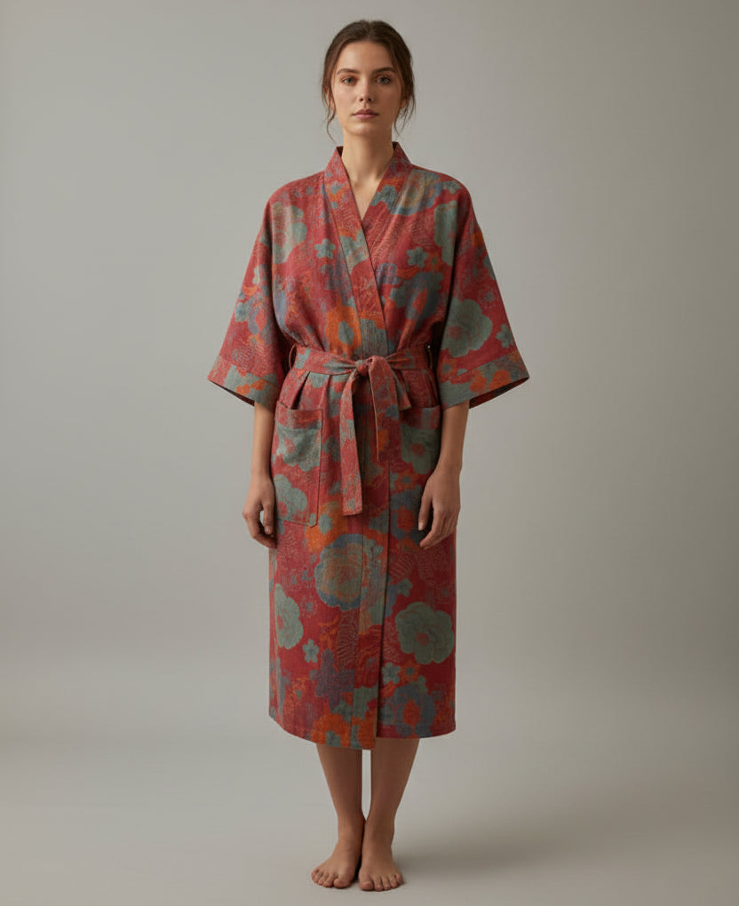 SaneShoppe - Cotton Kimono Robes for Couples - Absorbent & Quick Drying