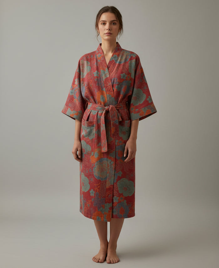 SaneShoppe - Cotton Kimono Robes for Couples - Absorbent & Quick Drying