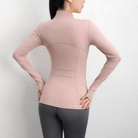 SaneShoppe - Yoga Long - Sleeved Top Jacket Slim Sports Running Fitness Coat.