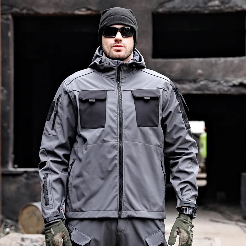SaneShoppe - Ohsisa 2025 Men Autumn Winter Outdoor Climbing Warm Coat Fleece Lined Thickened Long Sleeve Zipper Soft Stand Collar Jacket