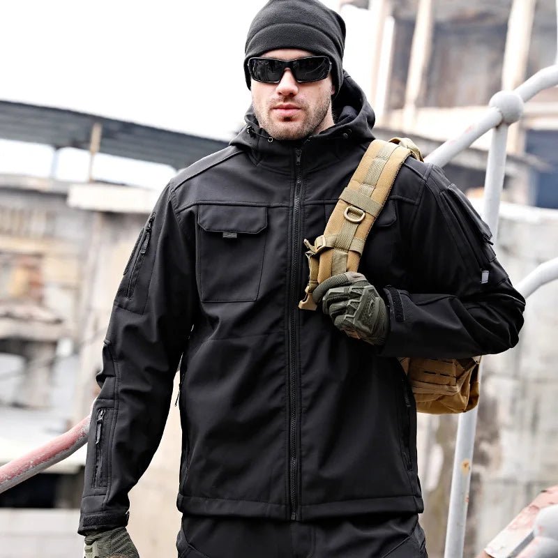 SaneShoppe - Ohsisa 2025 Men Autumn Winter Outdoor Climbing Warm Coat Fleece Lined Thickened Long Sleeve Zipper Soft Stand Collar Jacket