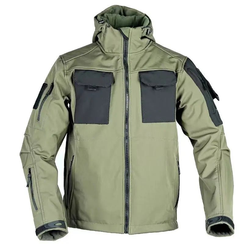SaneShoppe - Ohsisa 2025 Men Autumn Winter Outdoor Climbing Warm Coat Fleece Lined Thickened Long Sleeve Zipper Soft Stand Collar Jacket