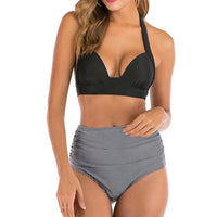 SaneShoppe - Plus Size Push Up Bikini Halter Swimsuit - XXL Size
