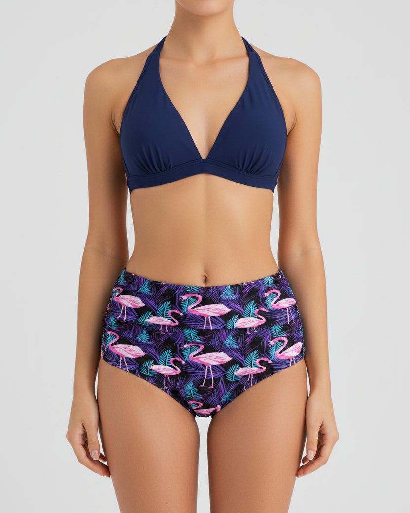SaneShoppe - Plus Size Push Up Bikini Halter Swimsuit - XXL Size
