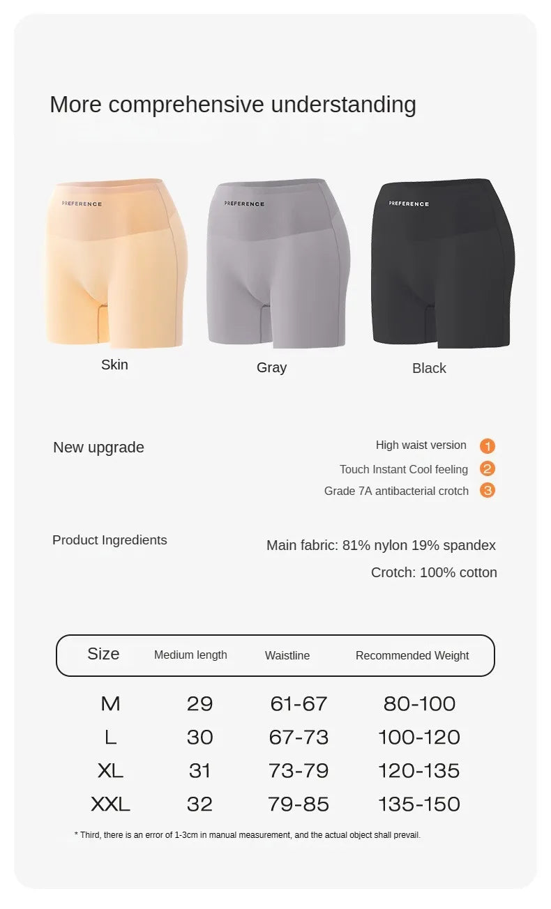 SaneShoppe - Safety Shorts Plus Size Seamless Underwear for Women, 3PCS