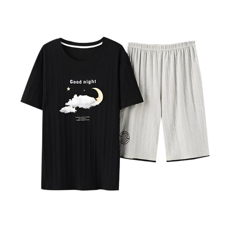 SaneShoppe - Soft Cotton Cartoon Print Men's Pajama Set - L - 3XL