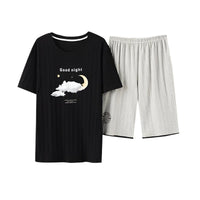 SaneShoppe - Soft Cotton Cartoon Print Men's Pajama Set - L - 3XL