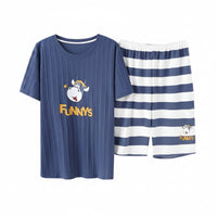 SaneShoppe - Soft Cotton Cartoon Print Men's Pajama Set - L - 3XL