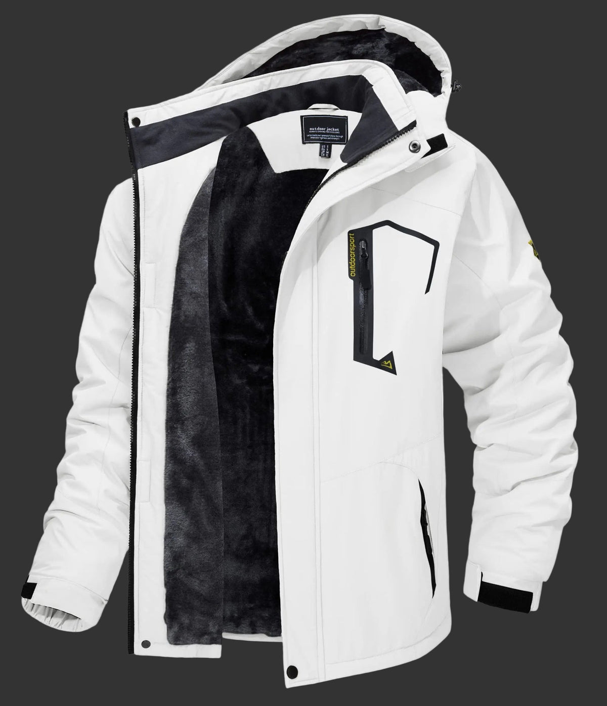 SaneShoppe - TACVASEN Fleece Lining Mountain Jackets Mens Hiking Jackets Outdoor Removable Hooded Coats Ski Snowboard Parka Winter Outwear
