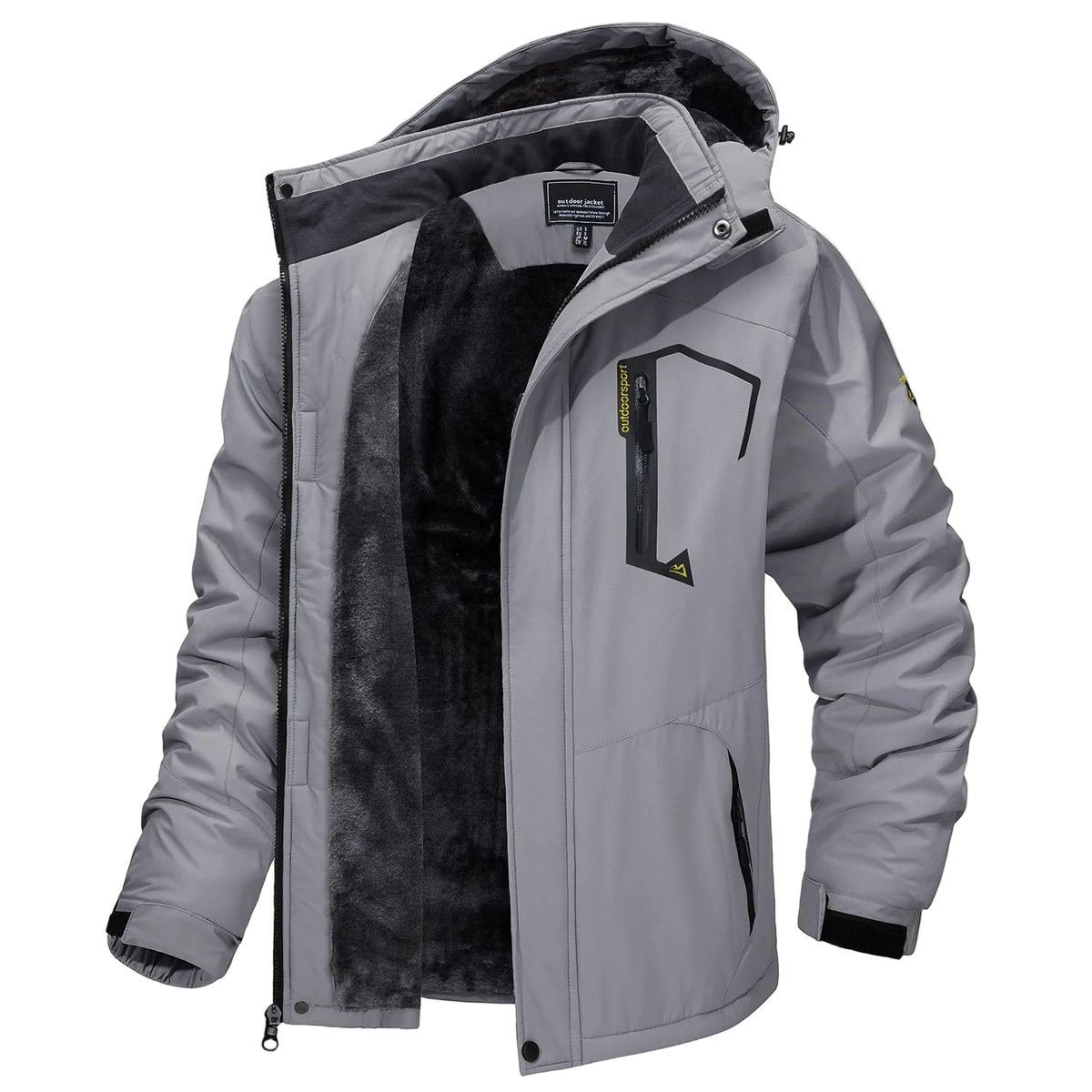 SaneShoppe - TACVASEN Fleece Lining Mountain Jackets Mens Hiking Jackets Outdoor Removable Hooded Coats Ski Snowboard Parka Winter Outwear