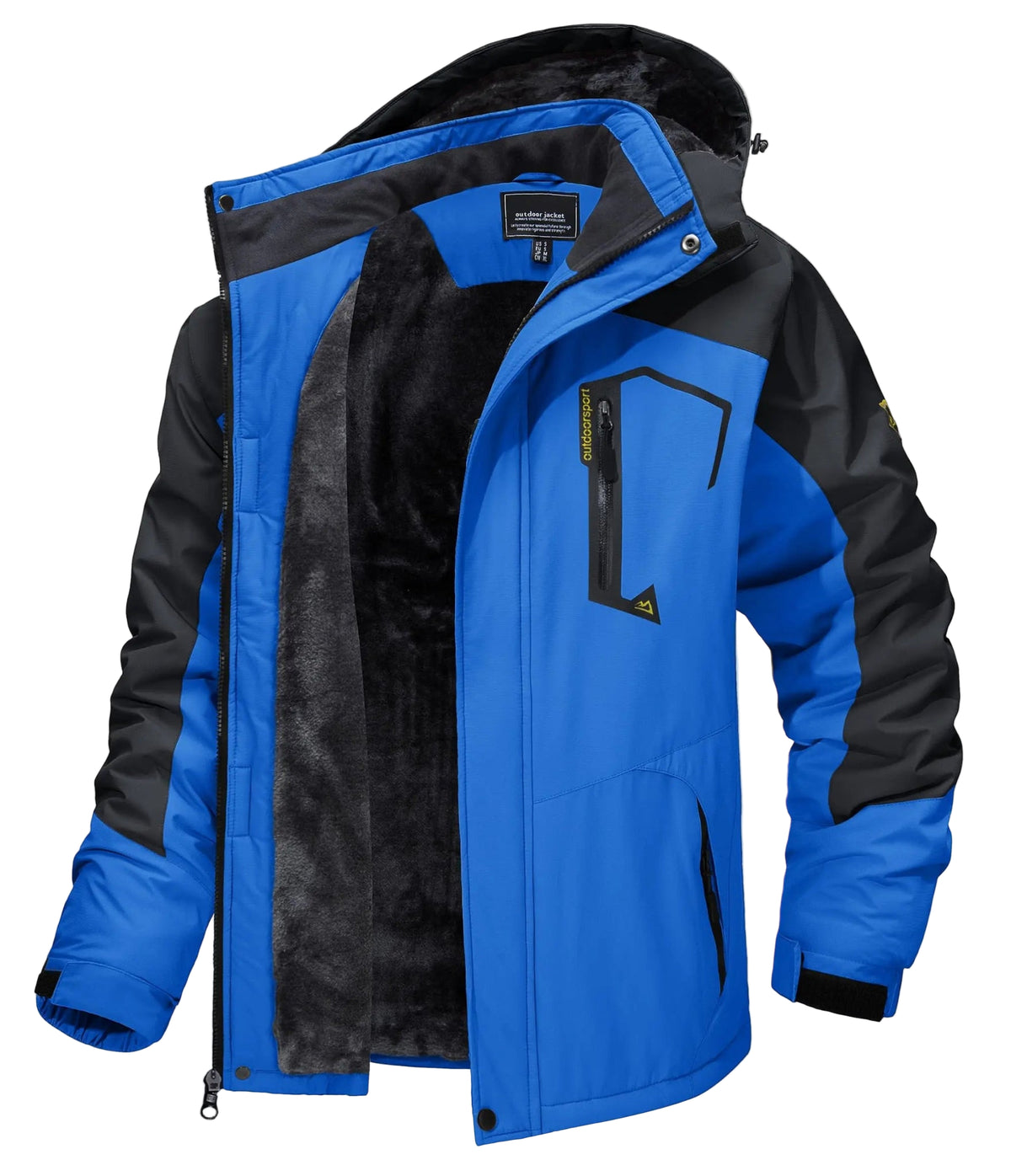 SaneShoppe - TACVASEN Fleece Lining Mountain Jackets Mens Hiking Jackets Outdoor Removable Hooded Coats Ski Snowboard Parka Winter Outwear