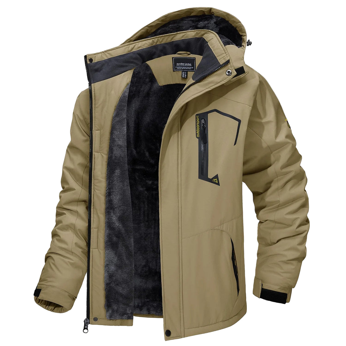 SaneShoppe TACVASEN Fleece Lining Mountain Jackets Mens Hiking Jackets Outdoor Removable Hooded Coats Ski Snowboard Parka Winter Outwear