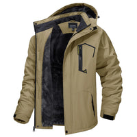 SaneShoppe TACVASEN Fleece Lining Mountain Jackets Mens Hiking Jackets Outdoor Removable Hooded Coats Ski Snowboard Parka Winter Outwear