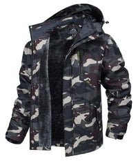 SaneShoppe - TACVASEN Fleece Lining Mountain Jackets Mens Hiking Jackets Outdoor Removable Hooded Coats Ski Snowboard Parka Winter Outwear