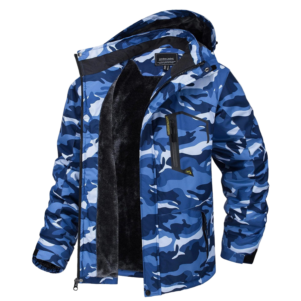 SaneShoppe - TACVASEN Fleece Lining Mountain Jackets Mens Hiking Jackets Outdoor Removable Hooded Coats Ski Snowboard Parka Winter Outwear