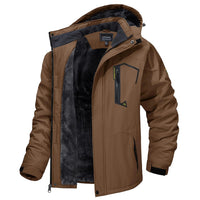 SaneShoppe - TACVASEN Fleece Lining Mountain Jackets Mens Hiking Jackets Outdoor Removable Hooded Coats Ski Snowboard Parka Winter Outwear
