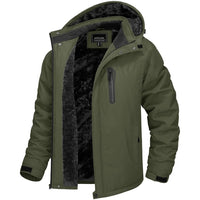 SaneShoppe - TACVASEN Winter Thicken Fleece Jacket Mens Waterproof Hiking Skiing Jackets Outdoor Mountain Trekking Windbreaker Parka Male