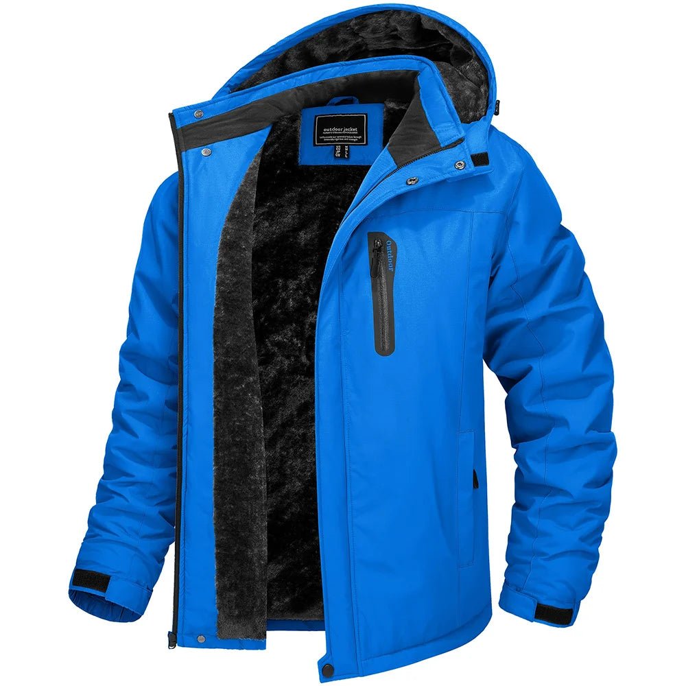 SaneShoppe TACVASEN Winter Thicken Fleece Jacket Mens Waterproof Hiking Skiing Jackets Outdoor Mountain Trekking Windbreaker Parka Male