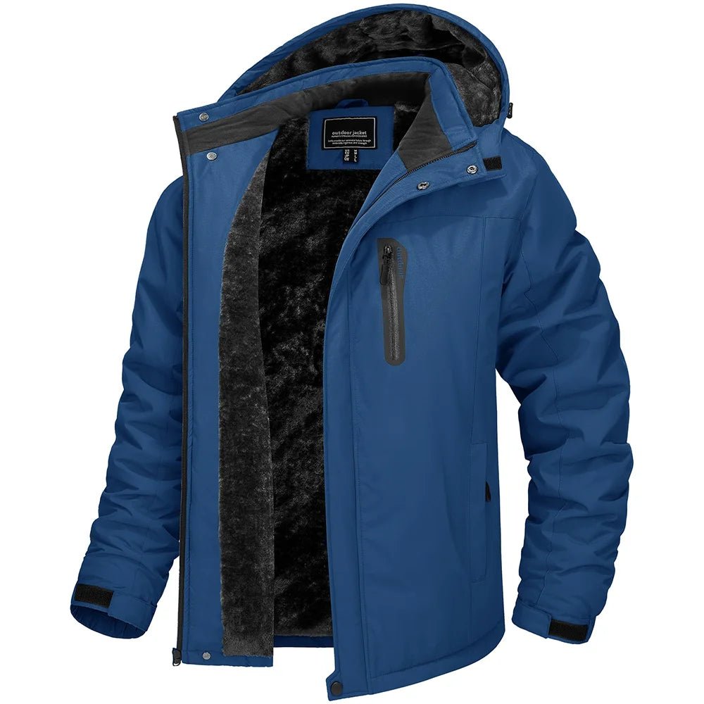 SaneShoppe - TACVASEN Winter Thicken Fleece Jacket Mens Waterproof Hiking Skiing Jackets Outdoor Mountain Trekking Windbreaker Parka Male