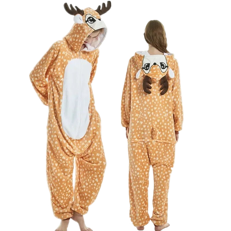 YSOYOK Unicorn Onesies Unisex Winter Panda Tiger Lion Cat Onesies Women Nightwear Anime Costumes Kids Adults Flannel Sleepwear Pajamas
