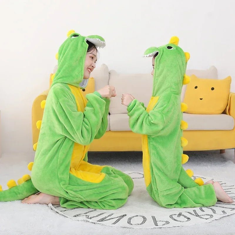 SaneShoppe - Unisex Winter Animal Onesies - Fluffy and Fun Sleepwear for Kids and Adults