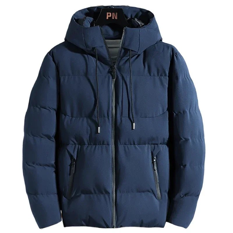 SaneShoppe - Thick Cotton Hooded Winter Jacket for Men - Windproof & Stylish Outwear