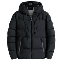 SaneShoppe - Thick Cotton Hooded Winter Jacket for Men - Windproof & Stylish Outwear