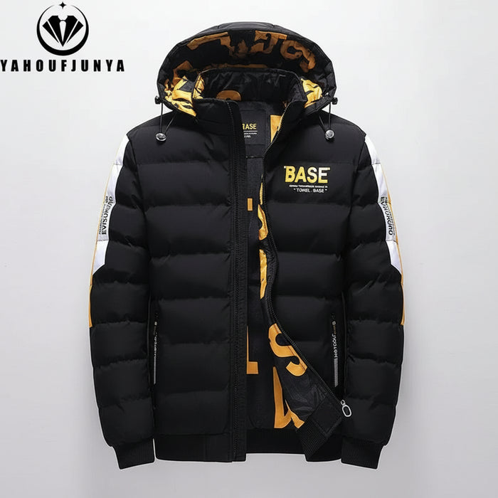 SaneShoppe - Winter Men Outdoor Windbreak Brand Removable Hooded Jacket Men Windbreak Thick Warm Casual Fashion Parka Jacket Coat Male Hots