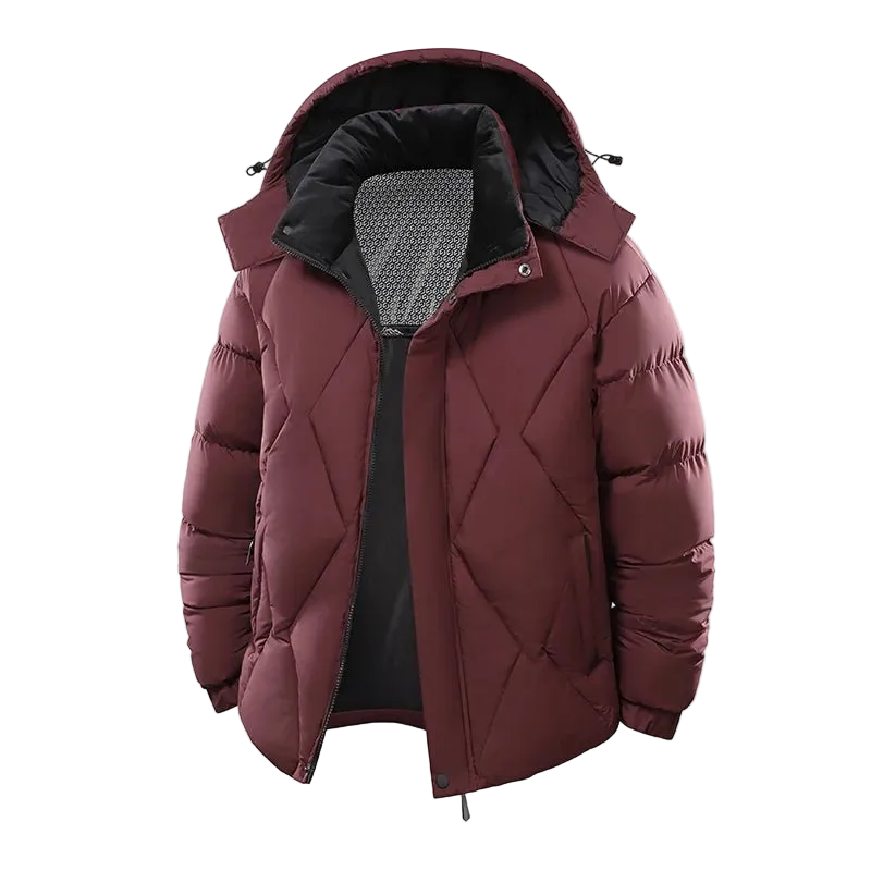 SaneShoppe - Winter Men Windproof Casual Fashion Jacket Mens Puffer Hooded Outdoor Jackets Male Detachable Hat Thick Jacket Windbreaker Parka