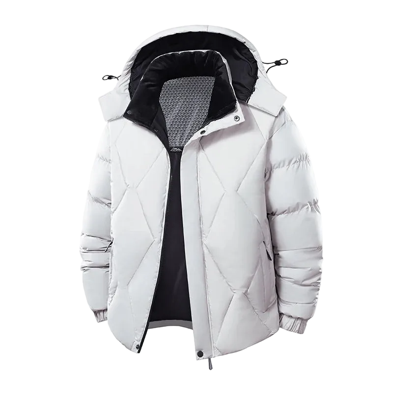 SaneShoppe - Winter Men Windproof Casual Fashion Jacket Mens Puffer Hooded Outdoor Jackets Male Detachable Hat Thick Jacket Windbreaker Parka