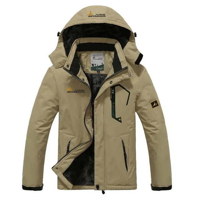 SaneShoppe-Men's Military Hooded Winter Parka Coat with Fur Lining