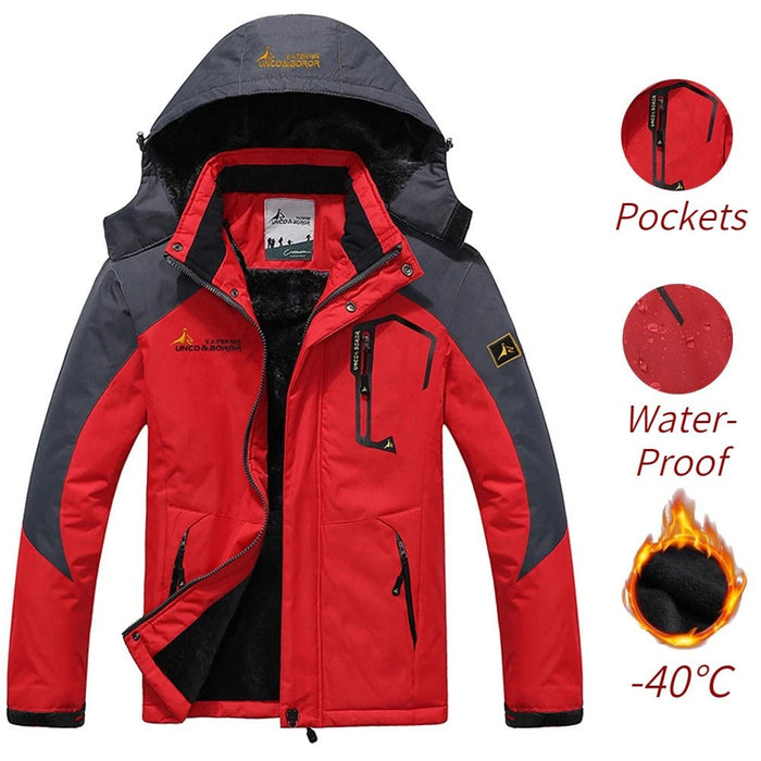SaneShoppe-Men's Military Hooded Winter Parka Coat with Fur Lining