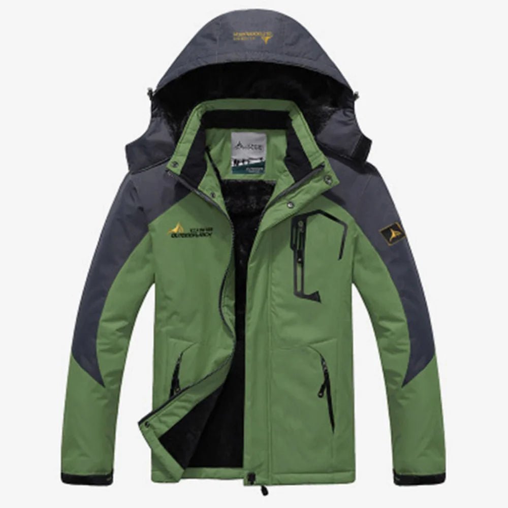 SaneShoppe-Men's Military Hooded Winter Parka Coat with Fur Lining