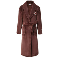 SaneShoppe-Long Robe Warm Men's Bathrobe Gown Large Size Loose Coral Fleece 4XL