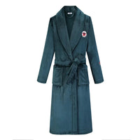 SaneShoppe-Long Robe Warm Men's Bathrobe Gown Large Size Loose Coral Fleece 4XL