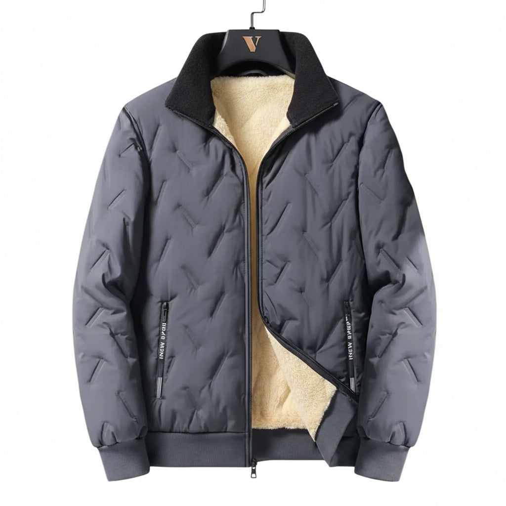 SaneShoppe - Winter Thicken Fleece Jackets for Men Windproof Coats Men's Outerwear Cropped Woolen Parka Coat Autumn Winter Warm Bomber Jacket