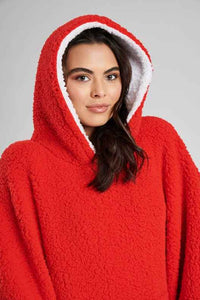 Women Oversized Hoodie, Super Soft Warm Blanket Fleece Poncho, One Size Fit All